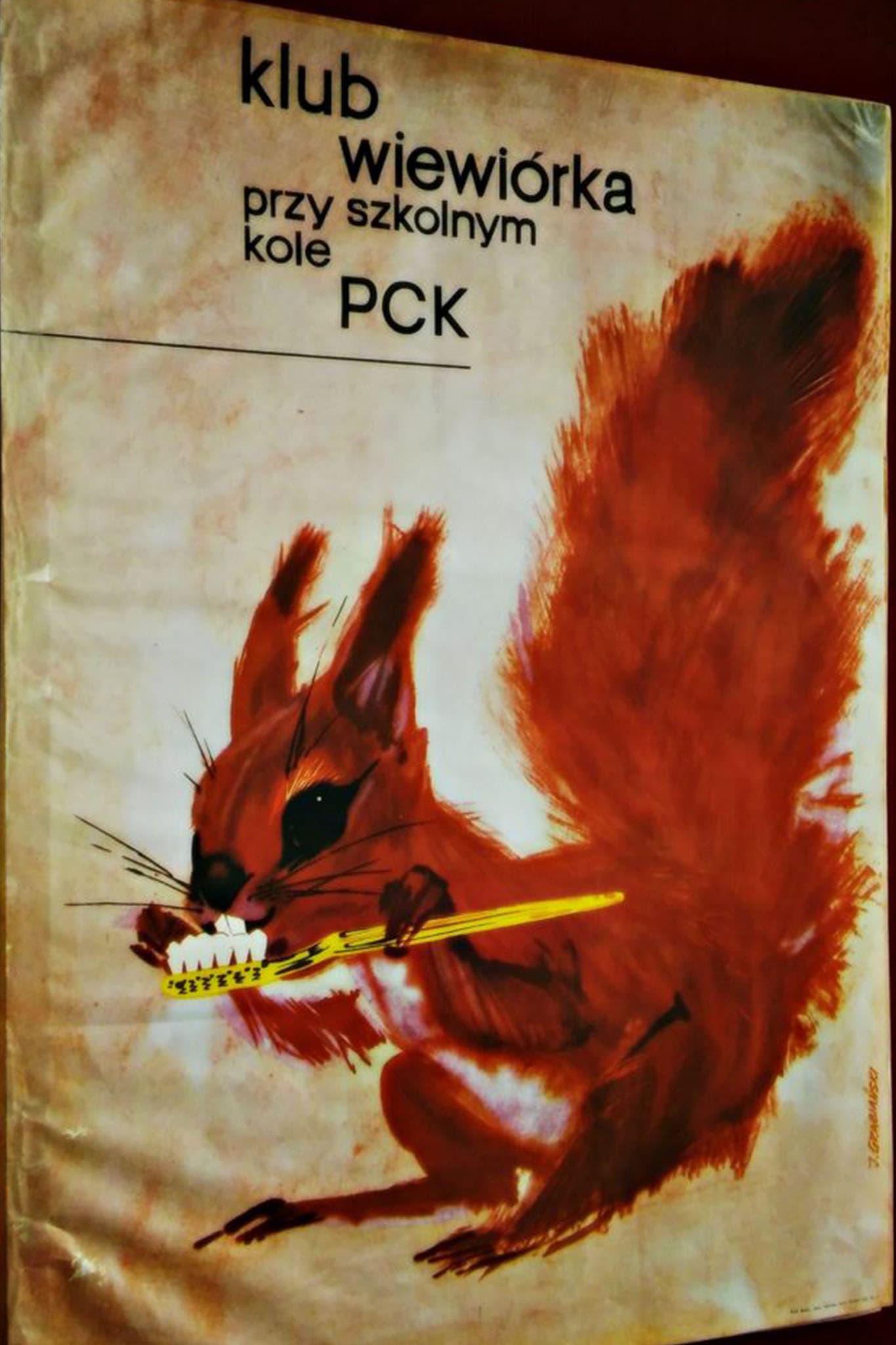 Plakat „Klub Wiewiórka przy szkolnym kole PCK”